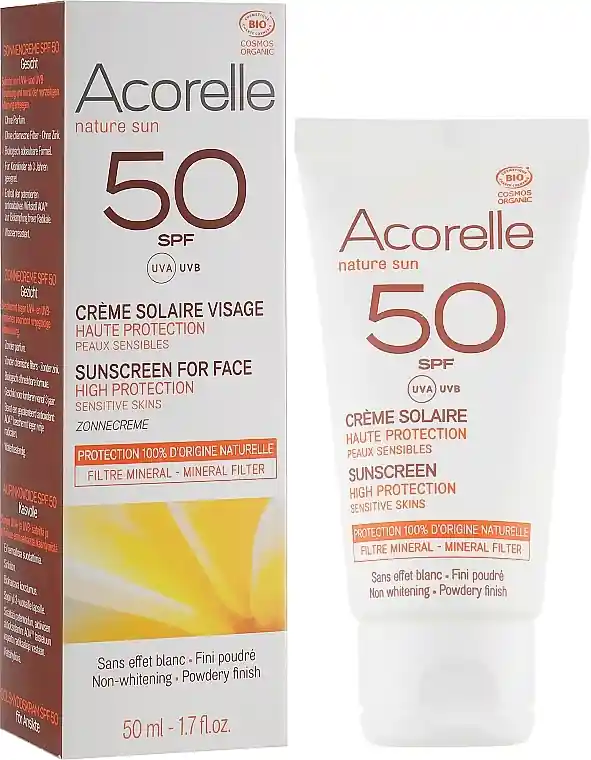 Facial Sun Cream with Powder Effect - Skin Care Products