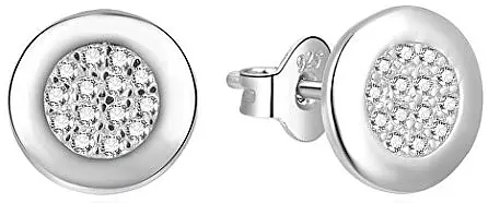 Silver Earrings with Zircons - Costume jewelry