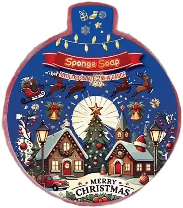 Christmas Ball Sponge Bath Soap - Bath and Body