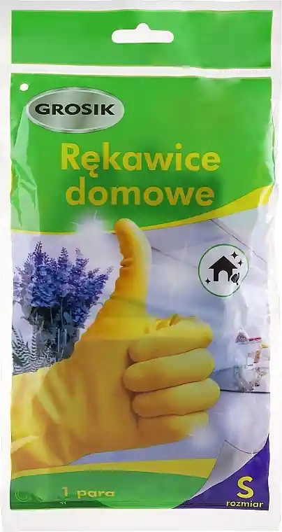Household Rubber Gloves, size S, multicolor - Grosik