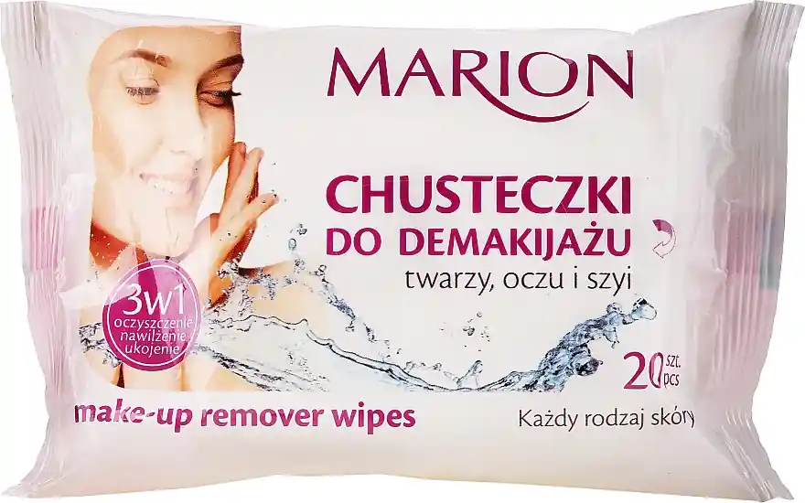 Makeup Remover Face, Eye & Neck Wipes, 20 pcs - Skin Care Products