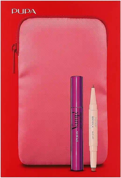 Pupa Vamp! Lash Extender Mascara & Vamp! Creamy Duo (mascara/14ml + lip/pencil/1g + bag) - Makeup