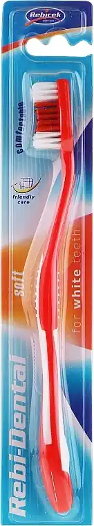 Rebi-Dental M43 Toothbrush, soft, red
