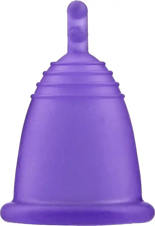 Menstrual Cup with Stem, S-size, dark purple