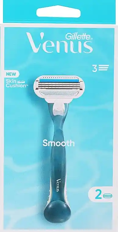 Shaving Razor with 2 Replaceable Cassettes, pink - Bath and Body