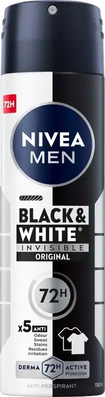 Men Antiperspirant Deodorant Spray "Invisible for Black and White" - Bath and Body