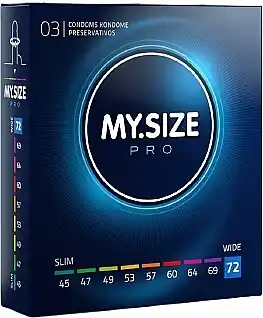 Latex Condoms, size 72, 3 pcs. - Health & Care