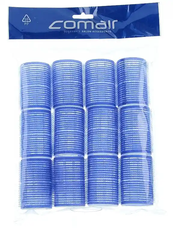 Velcro Rollers "Velcro Plus", 12 pcs, 40 mm, blue - Accessories