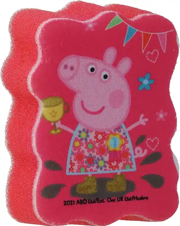Kids Bath Sponge 'Peppa Pig', Peppa at party, red - Accessories