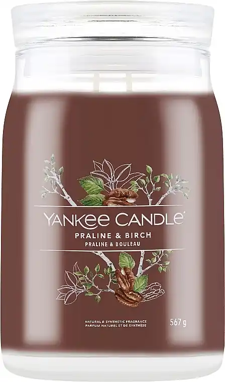 Scented Candle in Jar 'Praline & Birch', 2 wicks - Bath and Body