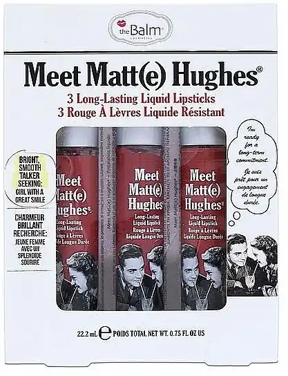 The Balm Meet Matte Hughes Kit (lipstick/3x7.4ml) - Makeup