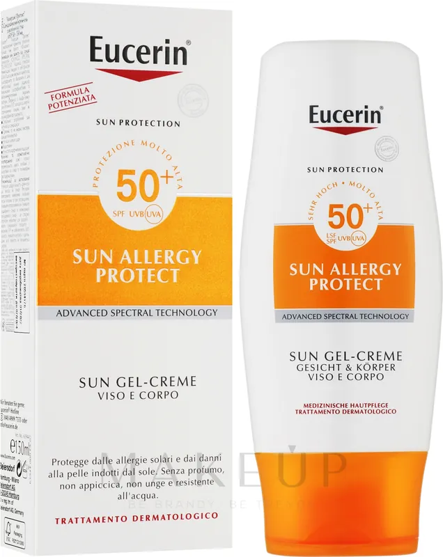 UV Body Sunscreen Cream Gel SPF 50 for Allergy Prone Skin - Bath and Body