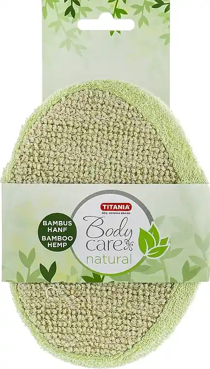 Massage Bath Sponge, oval, green, 10x15x5 cm - Accessories