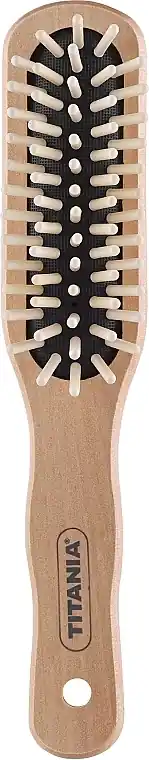 5 Row Massage Wooden Hair Brush, oval, small - Accessories
