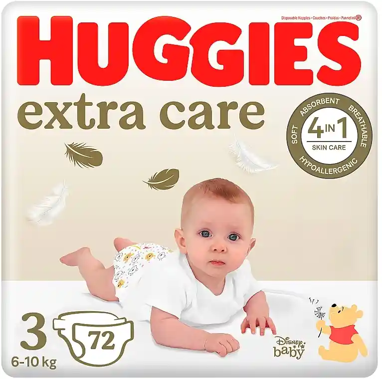 Extra Care 3 Diapers, 6-10 kg, 72 pieces, Box