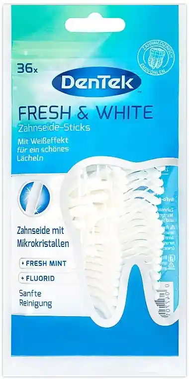 Fresh and White Floss Pick, Pack of 36 - Bath and Body
