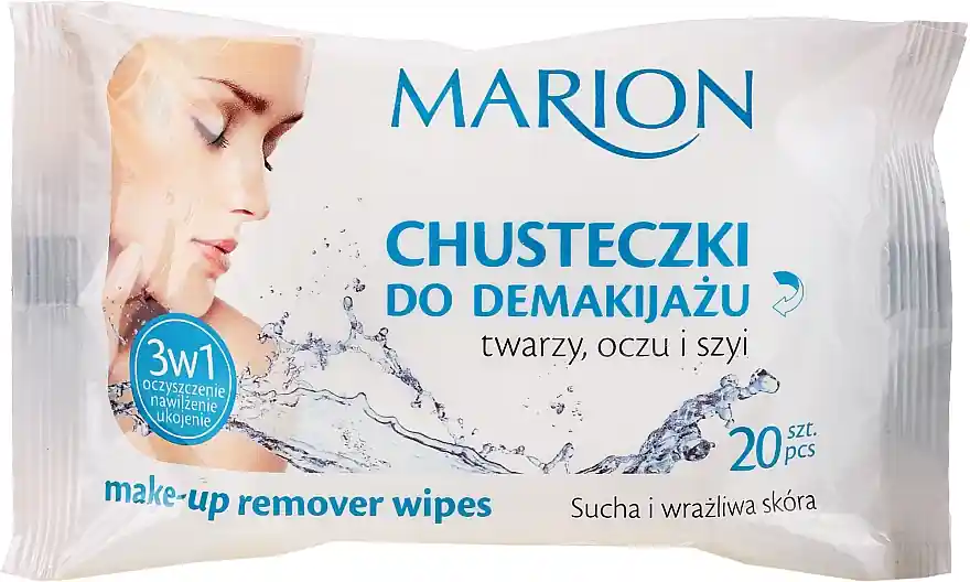Makeup Remover Face, Eye & Neck Wipes, 20 pcs - Skin Care Products
