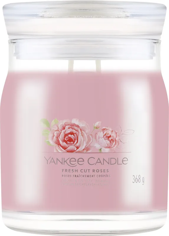 Scented Candle in Jar 'Fresh Cut Roses', 2 wicks - Bath and Body