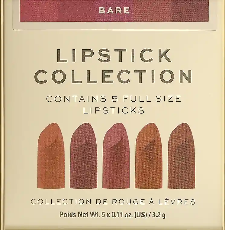 Revolution Pro 5 Lipstick Collection Bare (lipstick/5x3.2g) - Makeup