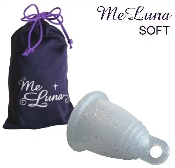 Menstrual Cup with Ring, M size, shimmering - Accessories