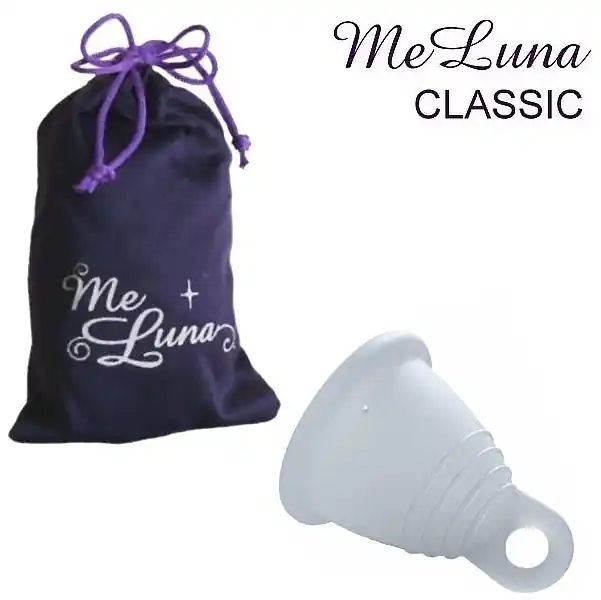 Menstrual Cup with Ring, M-size, transparent
