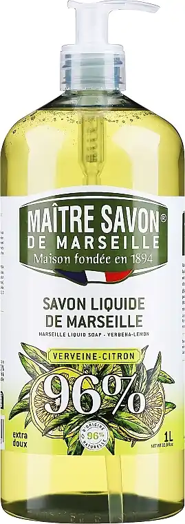 Liquid Marseille Soap "Verbena & Lemon" - Bath and Body