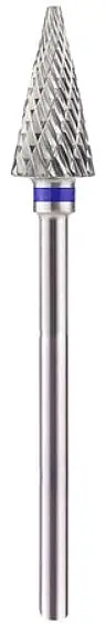 Left-Sided Nail Drill Bit 'Little Cone' WG028, carbide, blue