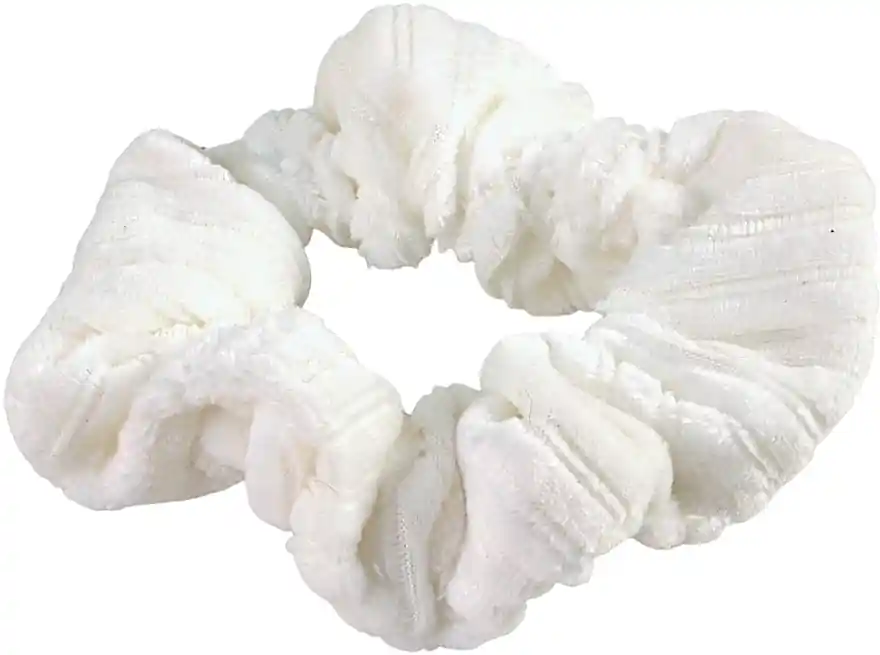 Scrunchie, white, 10 cm - Accessories