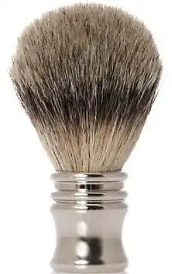 Shaving Brush with Chrome Metal Handle - Men