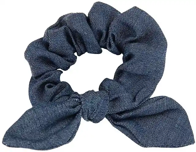 Scrunchie with Ears 'Denim', FA-5871, dark blue