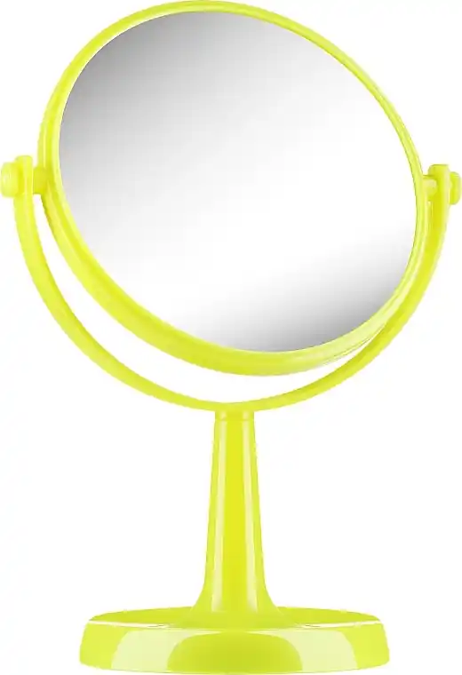 Mirror on Stand 85734, round, 15,5 cm, light green - Accessories