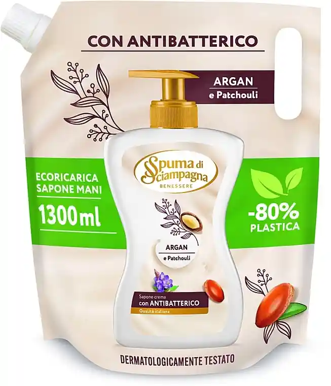 Antibacterial Liquid Soap 'Argan & Patchouli' (doypack) - Bath and Body