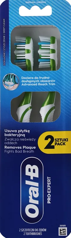 Set of toothbrushes, medium bristles, green - Bath and Body