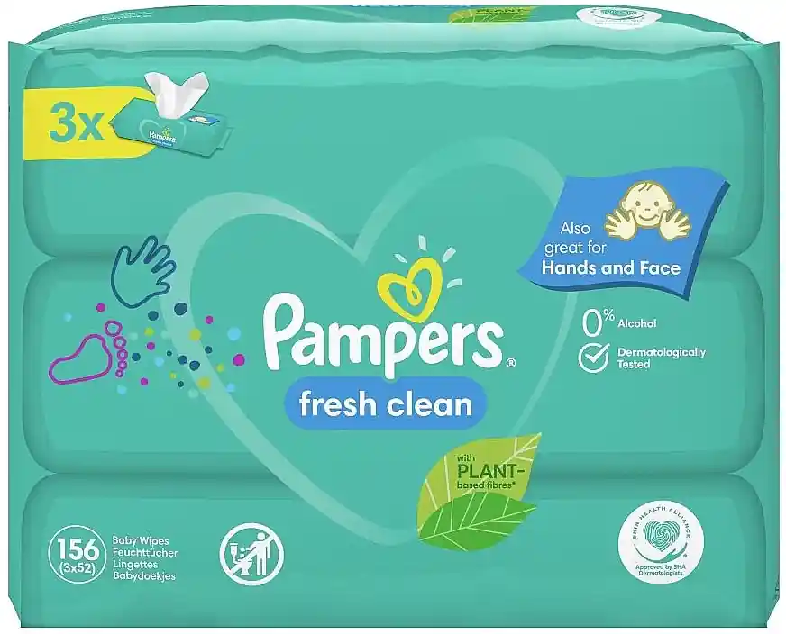 Baby Wet Wipes "Baby Fresh Clean", 3x52 pcs - Accessories