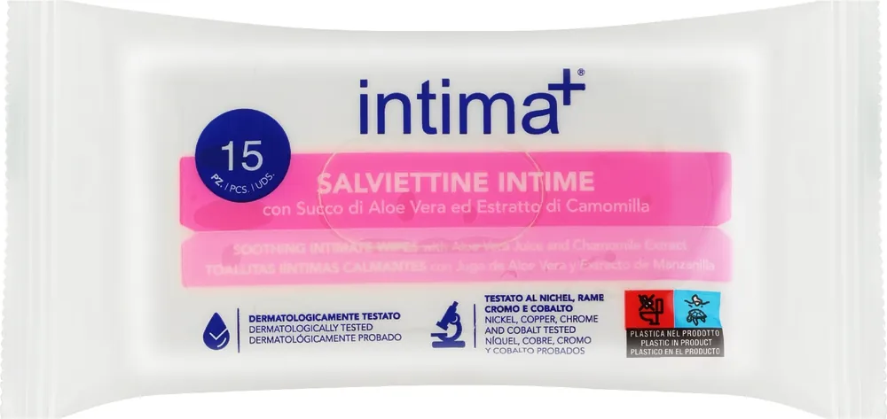 Intimate Wash Wipes with Chamomile & Aloe Vera - Accessories