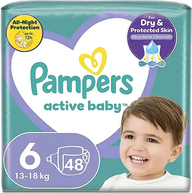 Active Baby 6 Diapers (13-18 kg), 48 pcs.