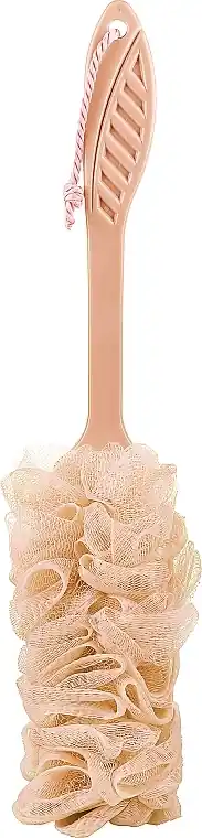 Bath Massage Loofah 9110, with long handle, 45 cm, light orange - Accessories