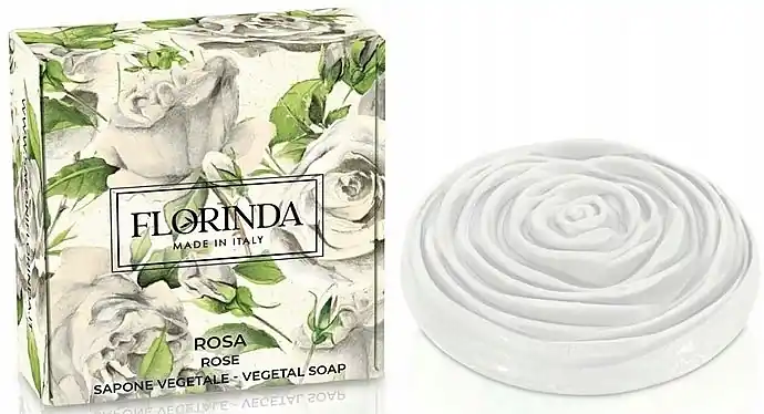 Natural Vegetable Rose Soap, white - Bath and Body