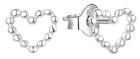 Silver Earrings 'Hearts' - Costume jewelry