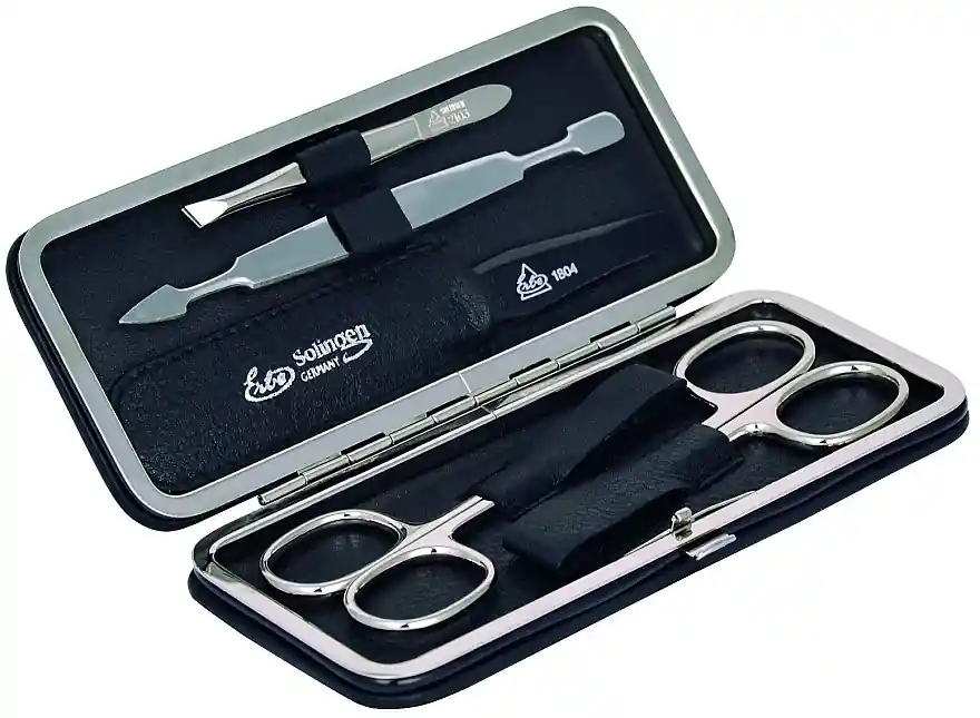 Manicure Set 'Siena', clip fastener, black, 5 pcs - Accessories