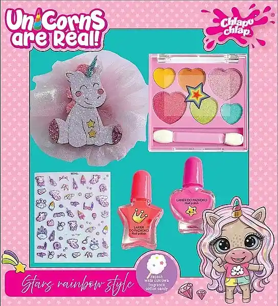 Girls' Makeup Set with Hair Clip, 5 products