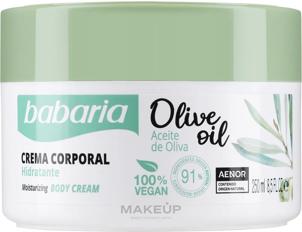 Body Cream 100& Olive Oil - Bath and Body