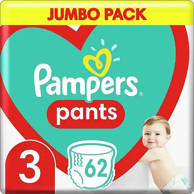 Diaper Pants 3, 6-11 kg, 62 pcs.