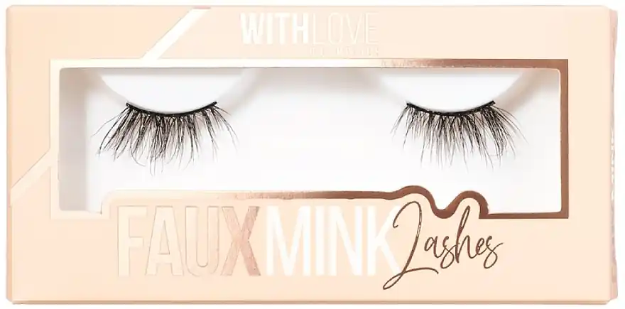With Love Cosmetics Faux Mink She’s Basic Half Lash - Makeup
