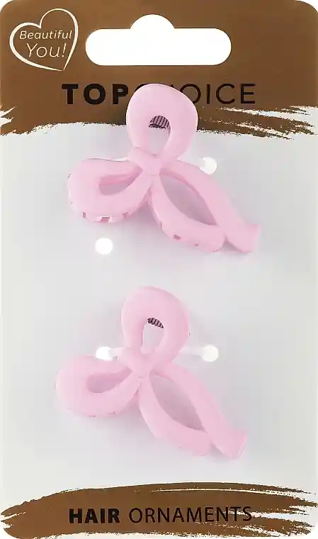 Hair clips, 21220+1, 2 pcs, pink - Accessories