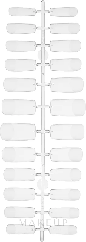 Soluble Gel Tips, medium, transparent, square - Nails