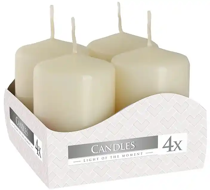 Votive Candle Set 40x60 mm, ecru, 4 pcs. - Accessories