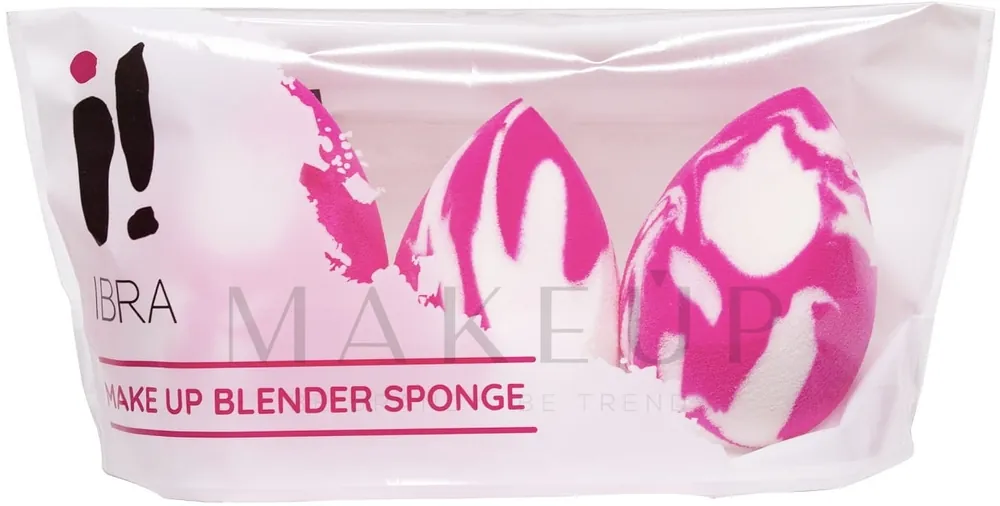 Makeup Sponge Set, 3 pcs, white-pink
