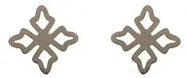 Women Earrings, four-leaf, golden