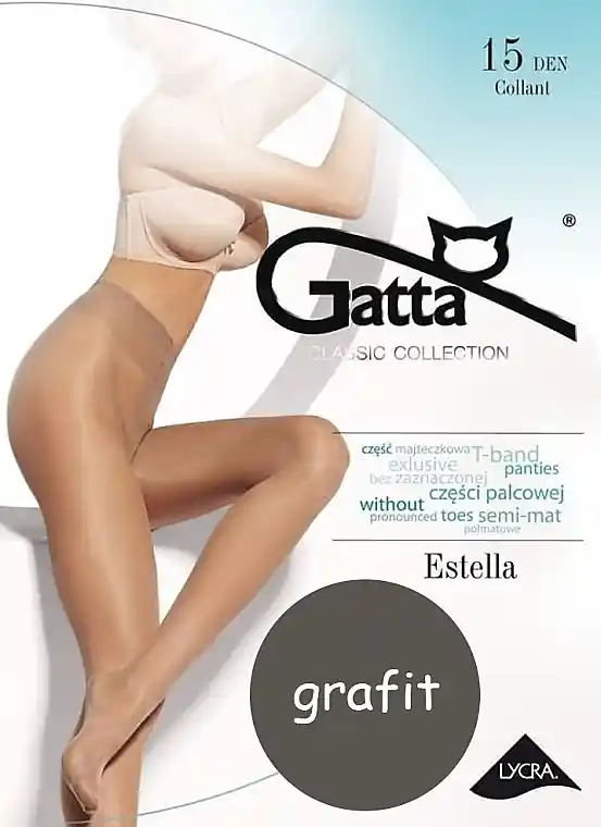 Tights "Estella" 15 Den, graphite - Clothes
